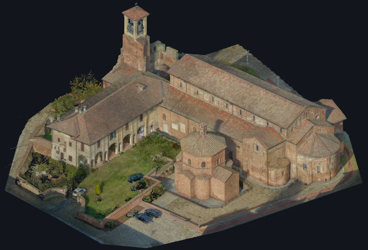 Modello tridimensionale della Basilica di Santa Maria Maggiore a Lomello